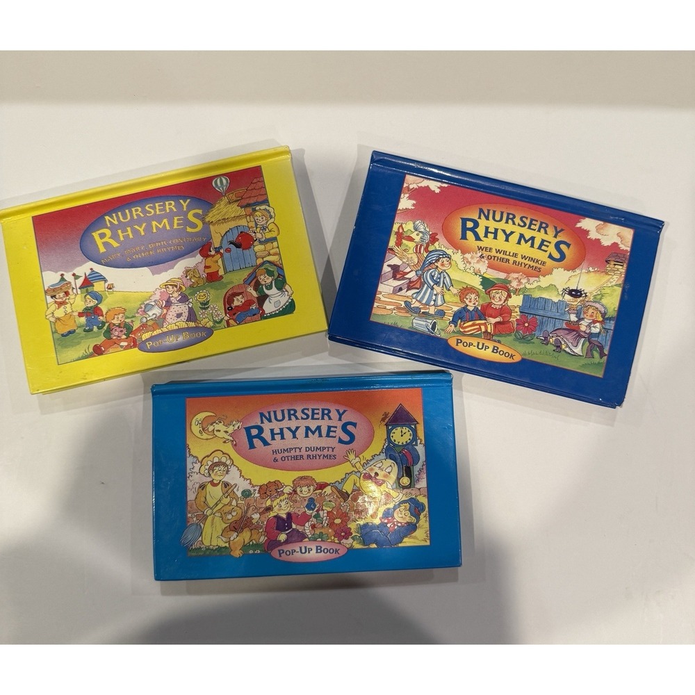 Lot Of 3 Vintage Grandreams Nursery Rhymes Pop Up Books 1997 Mary Mary Humpty
